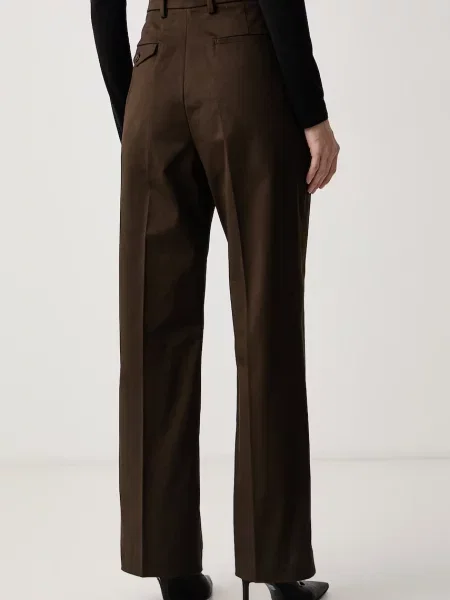 Weekend Max Mara штани straight з бавовною WKSMARANTA