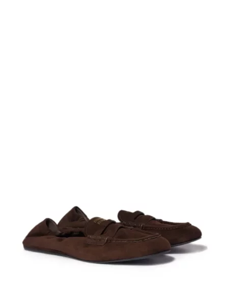 Loafers Miu Miu σουέντ καφέ