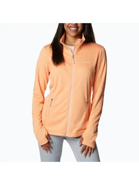 Дамски суитшърт за трекинг Park View Grid Fleece orange оранжево