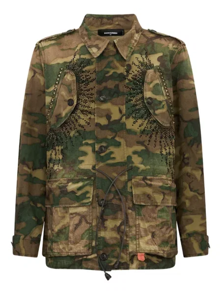 Geacă Dsquared2 cu model camuflaj verde