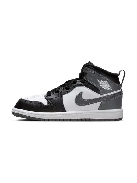 Jordan 1 Mid sportcipő gyerek bőr fekete