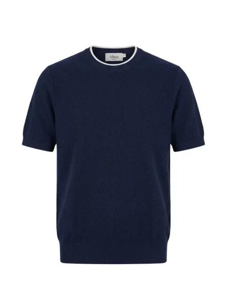 Dzianinowa koszulka Altea niebieska