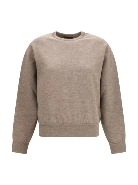Sweter Loro Piana wełniany brązowy