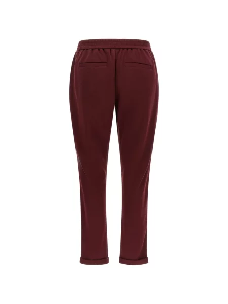Pantaloni Brunello Cucinelli alergare roșu