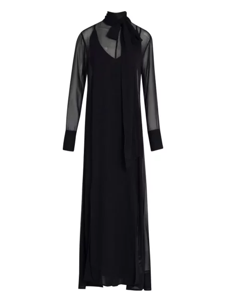 Rochie maxi Osklen transparente lungă de costum negru