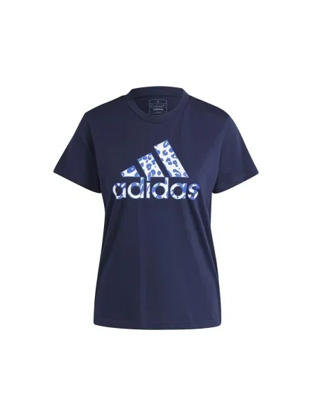 Tricou Adidas cu imprimeu animal print albastru