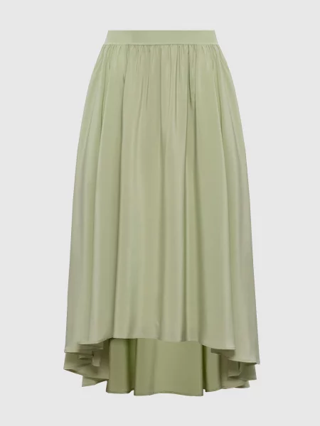 Спідниця міді Violet із шовку Joseph зелена