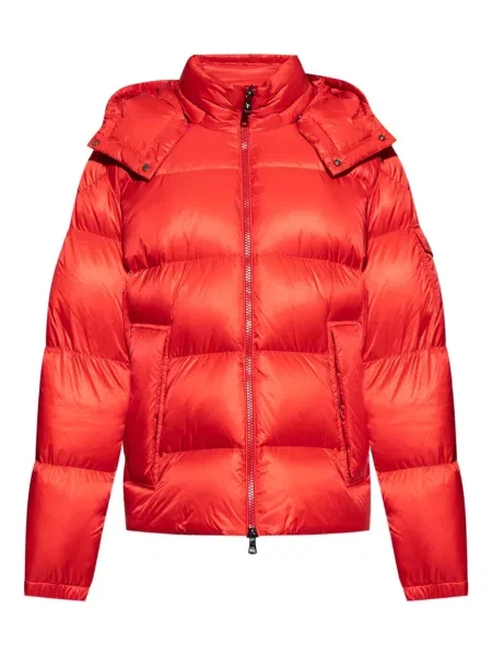 Geacă Moncler cu glugă roșu