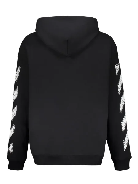 Hanorac cu glugă Off-white cu imagine alb