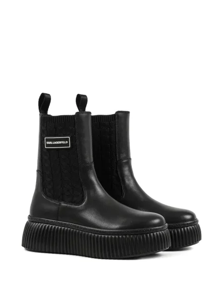 Botine Karl Lagerfeld cu platformă negru