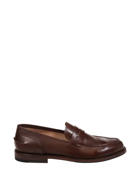 Pantofi loafer Alberto Fasciani cu bretele maro