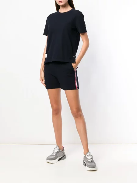 Dryžuotas marškinėliai Thom Browne mėlyna