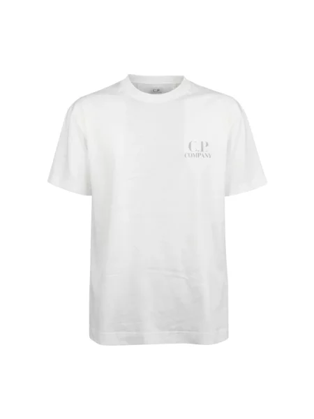 T-shirt C.P. Company Jersey Short Sleeve Logo T-Shir Off White L biała