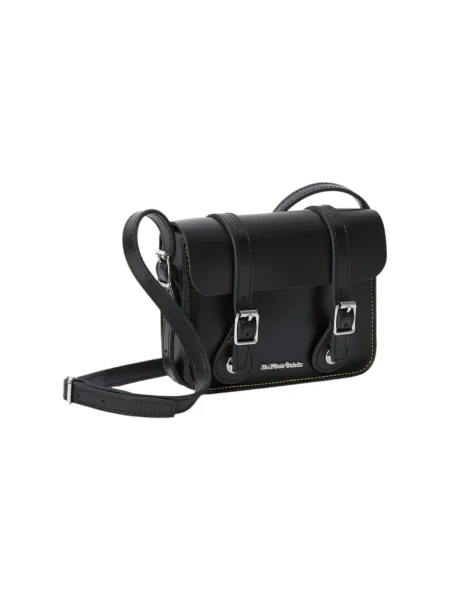 Kožni satchel torba Dr. Martens crna