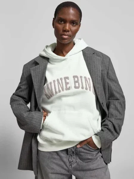 Bluza z kapturem o kroju oversized z wyhaftowanym logo Anine Bing