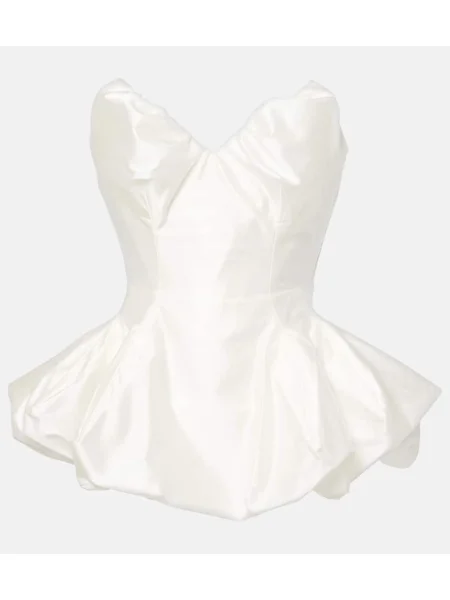 Top Vivienne Westwood din satin alb