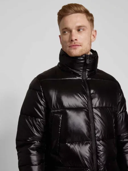 Kurtka pikowana z kapturem model ‘CHRISTIAN’ Save The Duck czarna