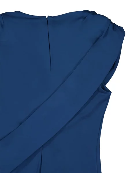 Rochie midi Roland Mouret asimetrică albastru