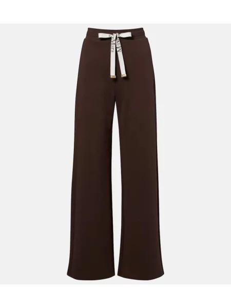 Szerokie spodnie dresowe S Max Mara brązowe