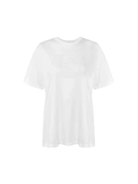 Koszulka Elisabetta Franchi z logo biała