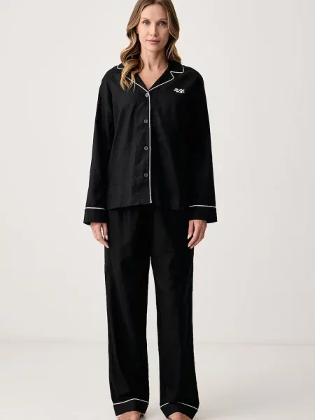 Lauren Ralph Lauren dvoudílné pyžamo černé