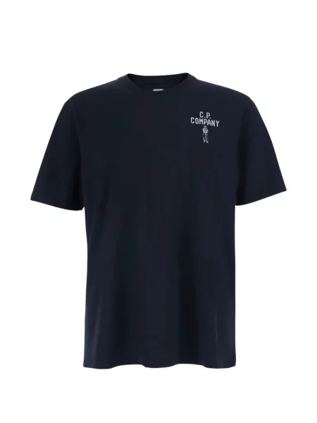 Tricou C.p. Company cu decolteu rotund albastru