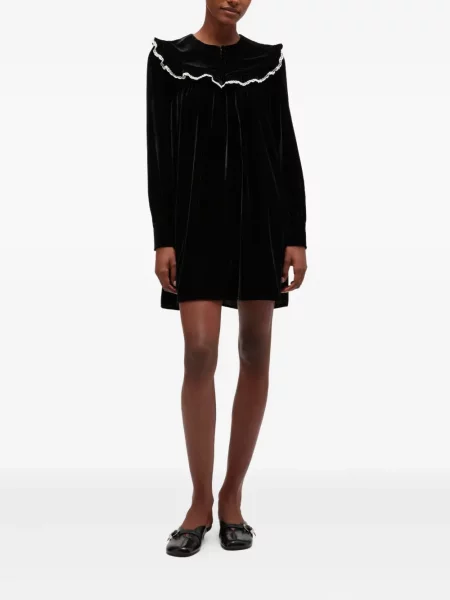 Rochie Ganni cu volane de costum negru