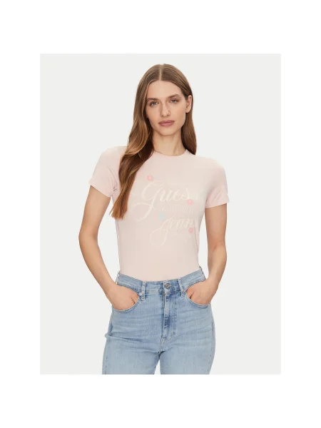 Guess Jeans Póló Regular Fit bézs