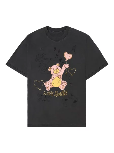 Tricou Domrebel cu imagine teddy negru