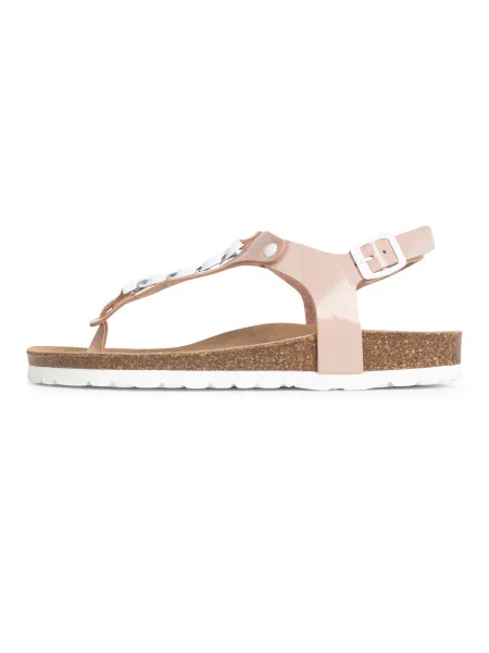 Bayton Flip-flops Astrid roz pudră alb
