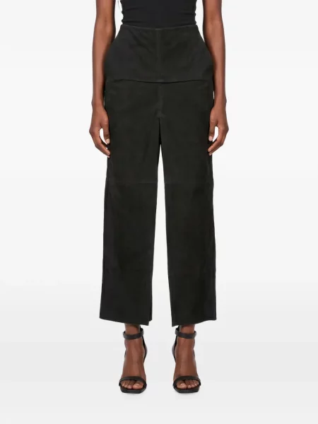 Pantaloni Rick Owens din piele negru