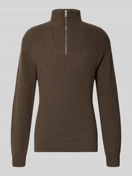 Sweter dzianinowy z kołnierzem typu troyer model RIVER' Redefined Rebel