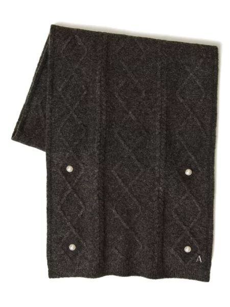 Шал Twinset с перли сиво