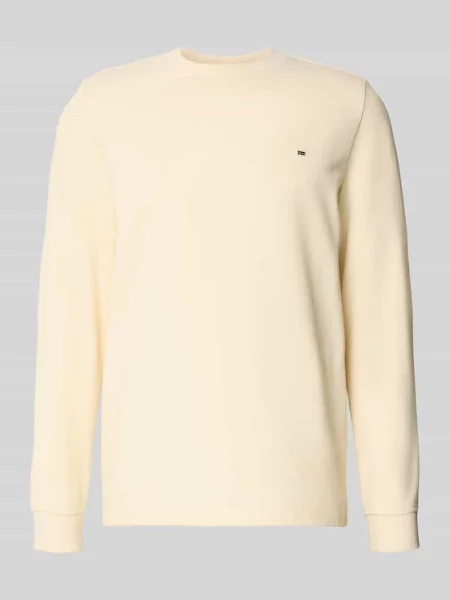Sweter z naszywką z logo Christian Berg Men beżowy