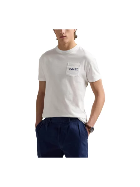 Długa koszulka Polo Ralph Lauren z logo z długim rękawem biała