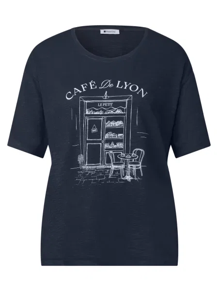 STREET ONE Tricou bleumarin alb