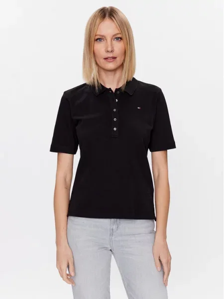 Polo majica Tommy Hilfiger črna