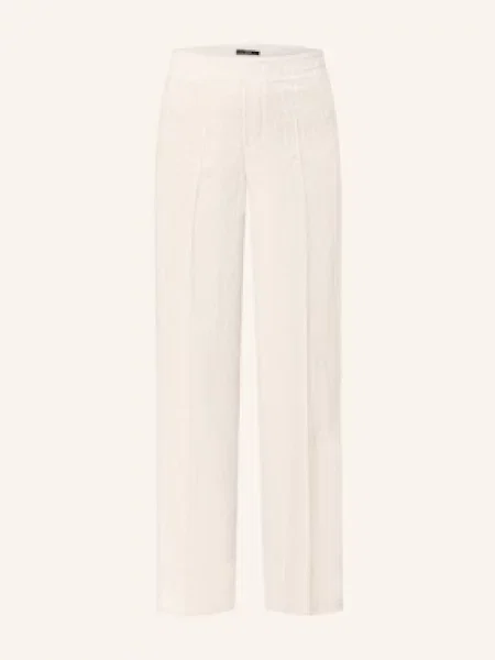 Oui Manšestrové Kalhoty světle šedá