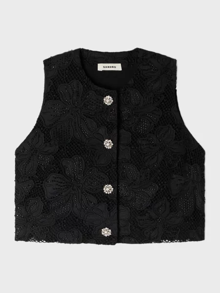Жилет Sandro чорний