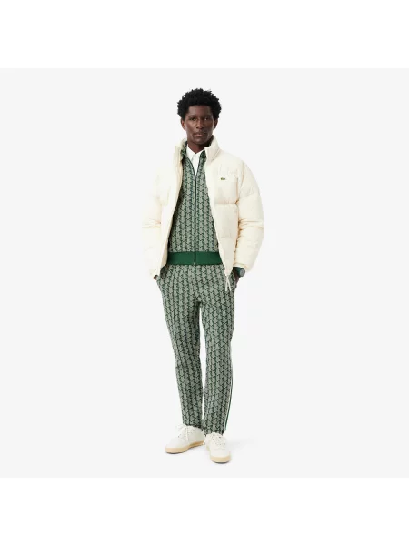 Lacoste Spodnie Dresowe Paryż Z Monogramem Regular Fit Zielone szary