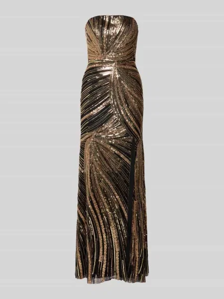 Sukienka wieczorowa z odkrytymi ramionami Luxuar Fashion czarna