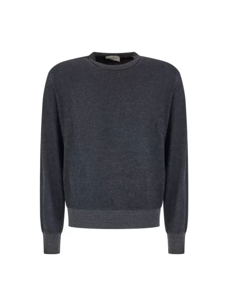 Dzianinowy sweter Piacenza 1733 niebieski