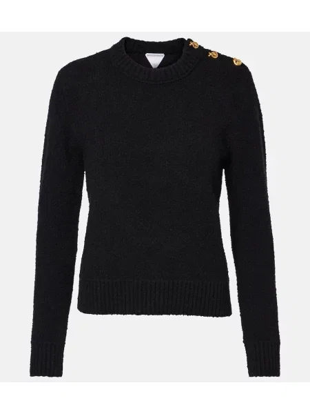 Pulover Bottega Veneta de lână negru