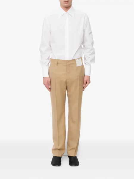 Vilnonės kelnės Mm6 Maison Margiela ruda