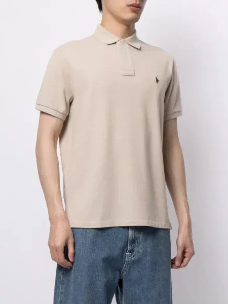 Δερμάτινα sneakers Polo Ralph Lauren με σχέδιο καφέ