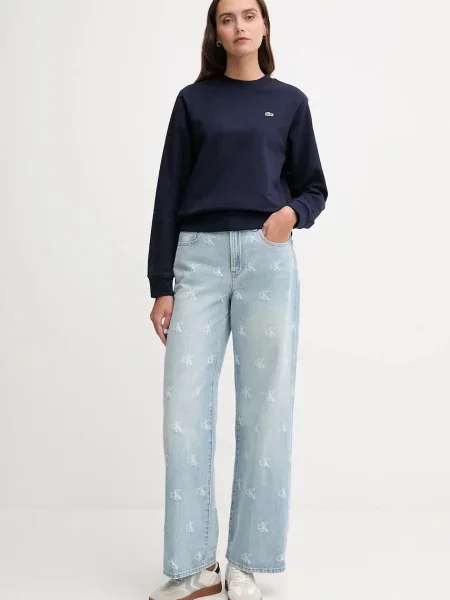 Lacoste bluza granatowy gładka