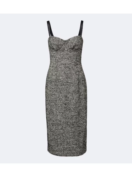 Rochie midi Dolce&gabbana de lână negru