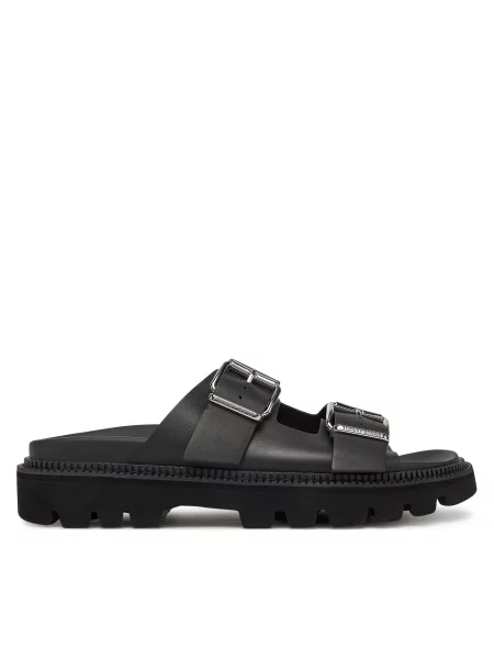 Šlepetės Tommy Jeans Double Strap Sandal juoda