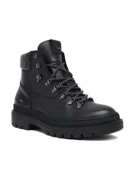 Karl Lagerfeld De piele ghete de trekking OUTLAND negru