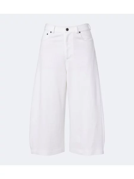 Pantaloni culottes Brunello Cucinelli de in alb